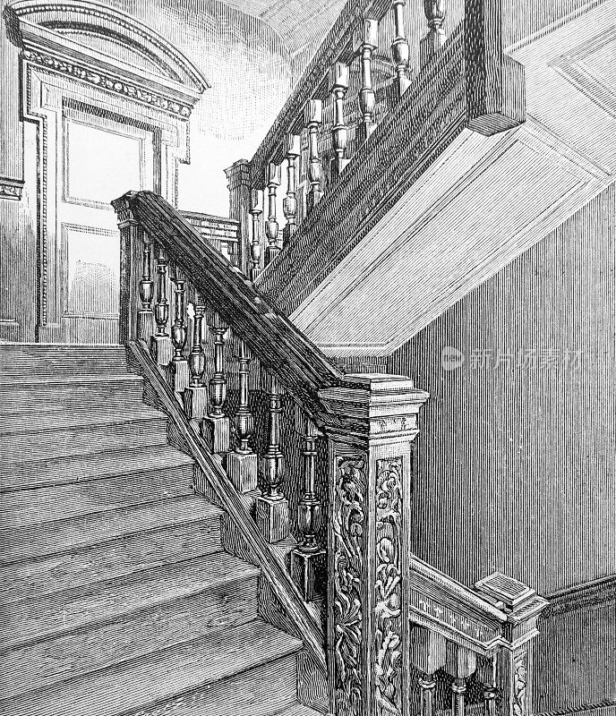 伦敦，Botolph巷32号，Old Staircase